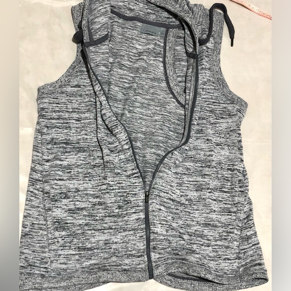 Athleta Open Back Hoodie Vest